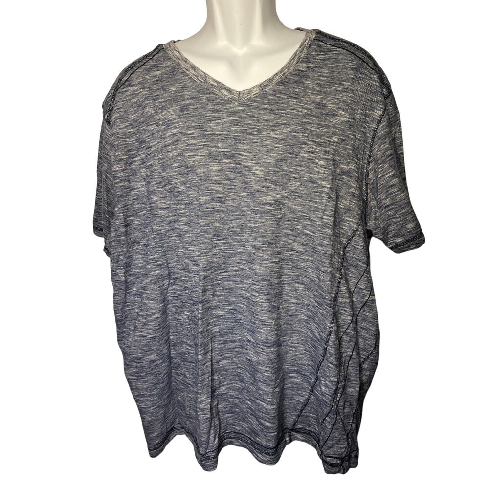 Guilted Giraffe men’s size 2X logo grunge gray marbled polo V-neck shirt‎ Flaw